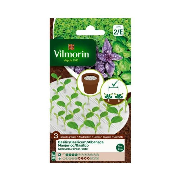 Basilicum Trio - Zaaimat 3 × Ø10 Cm 3 Basilicum Trio - Zaaimat 3 × Ø10 Cm