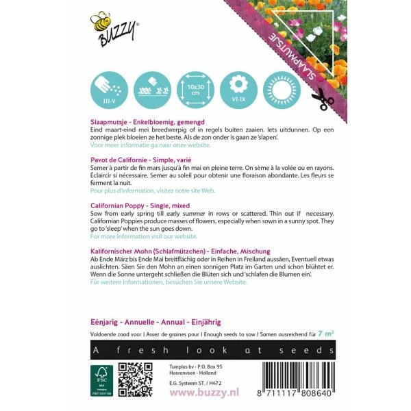 Slaapmutsje - Californische Papaver 4 Slaapmutsje - Californische Papaver - Afbeelding 2