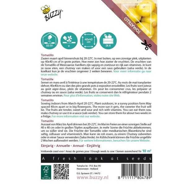 Tomatillo - Aardkers (Exoot) Physalis Ixocarpa 4 Tomatillo - Aardkers (Exoot) Physalis Ixocarpa - Afbeelding 2